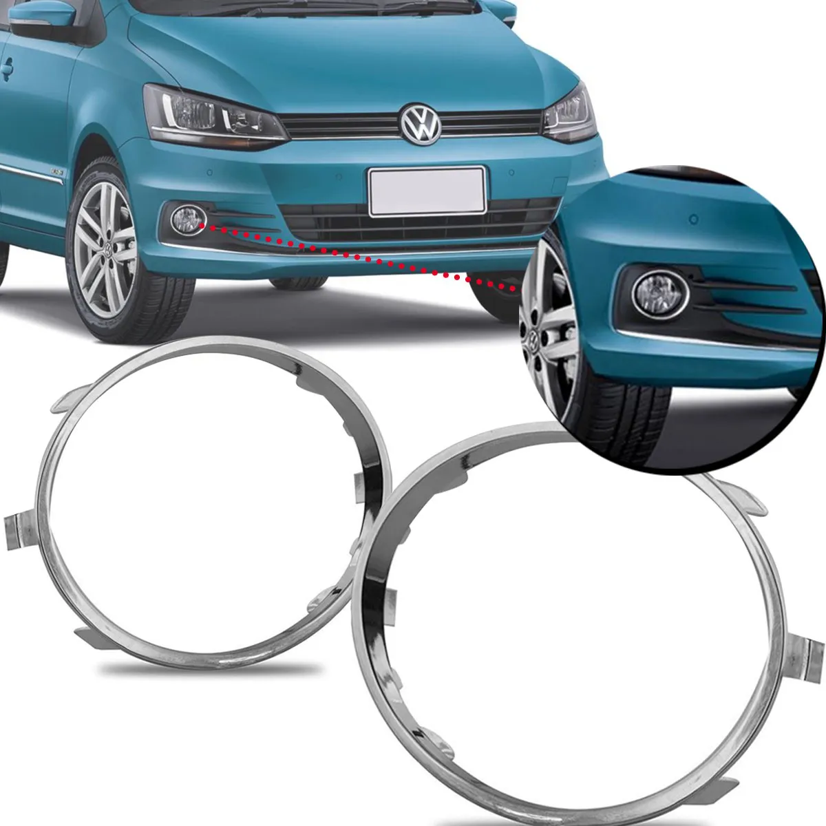 ARO FAROL AUXILIAR VW FOX/SPACEFOX 15/ DIR - W8550 W8550  104426