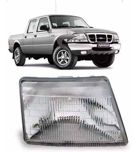 FAROL FD RANGER 1998/03 S/GOTA S/LUZ ESTAC CRISTAL/CRISTAL DIR - FORD00778-LD FORD00778-LD  111885