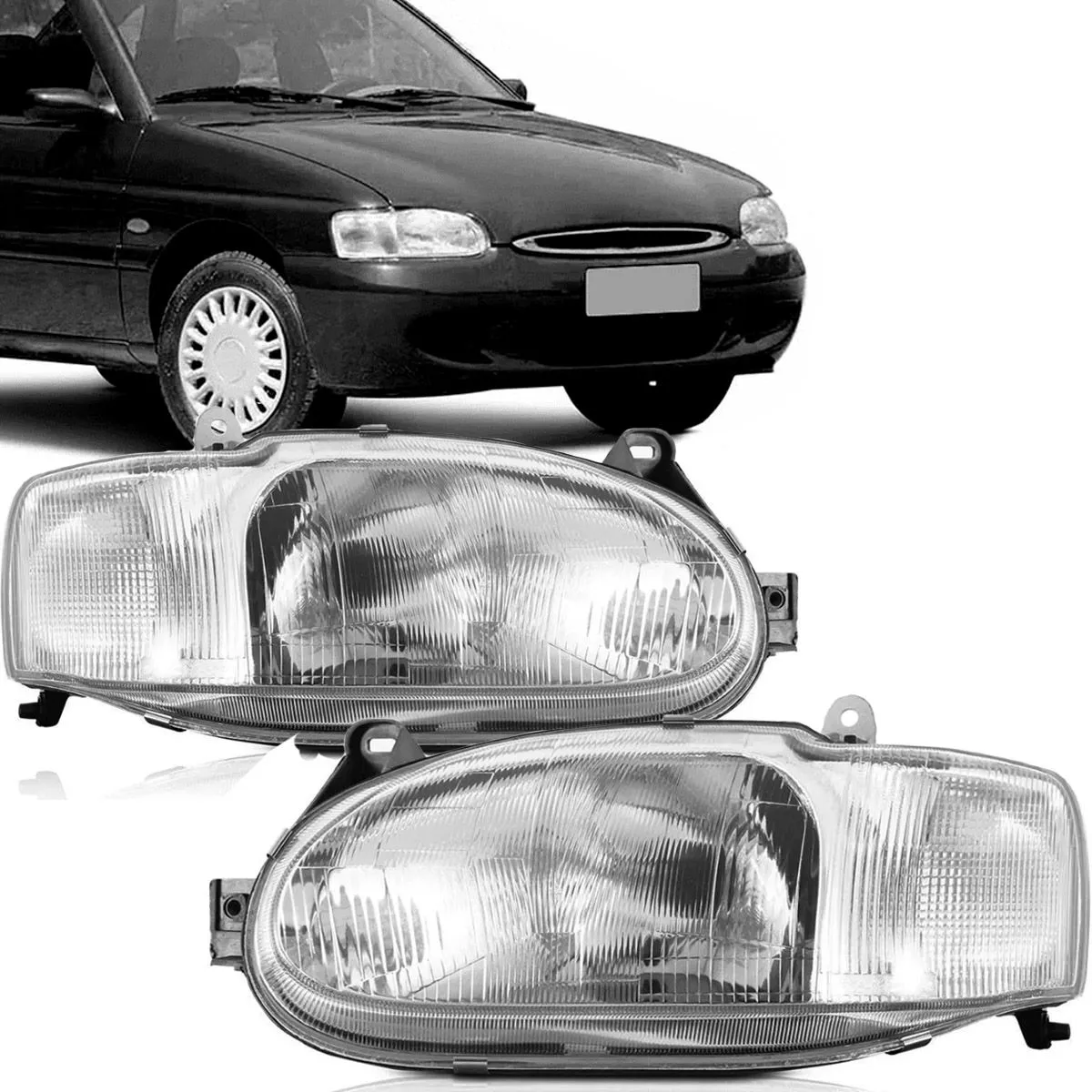 FAROL FD ESCORT ZETEC 1997/2003 CARCACA CINZA ESQ - ZN14141233 ZN14141233  114959