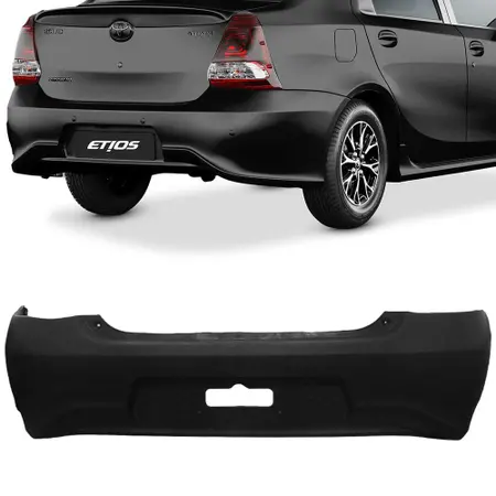 PARACHOQUE TRAS TOYOTA ETIOS SEDAN 2017/20 PRETO LISO - DTS7032 DTS7032  116921