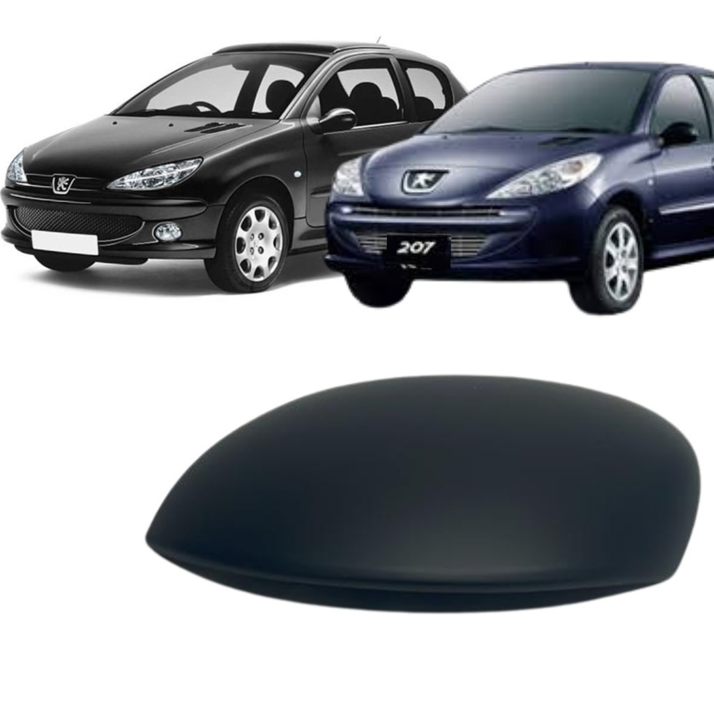 CAPA ESPELHO PRETA PEUGEOT 206/207 PICASSO/C3 S/PISCA ESQ - W69019 W69019  117160
