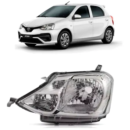 FAROL TOYOTA ETIOS 2013/ CARCACA PRETA ESQ - ZN6160115 ZN6160115  117224
