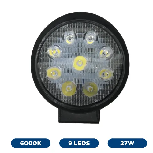 FAROL AUXILIAR UNIVERSAL REDONDO LED SLIM 9 LEDS(PAR ) - 000486 000486  118406