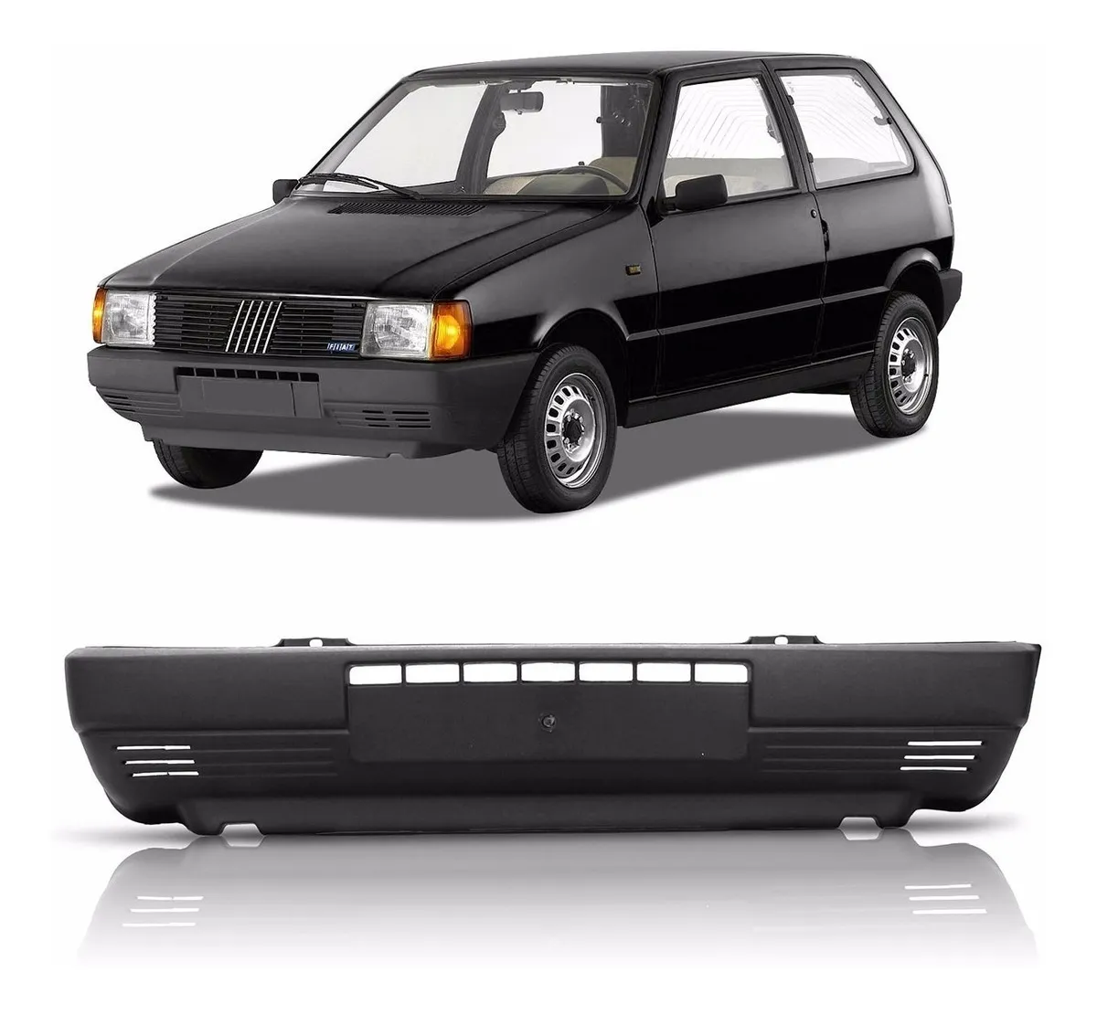 PARACHOQUE DIANT FT UNO/FIORINO 85/99 PRETO TEXT. SEM FURO - 10.FT.0063 10.FT.0063  119130