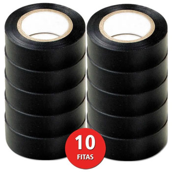FITA ISOLANTE PRETA 10M IZOFLEX 10PCS - FI10 FI10  1748