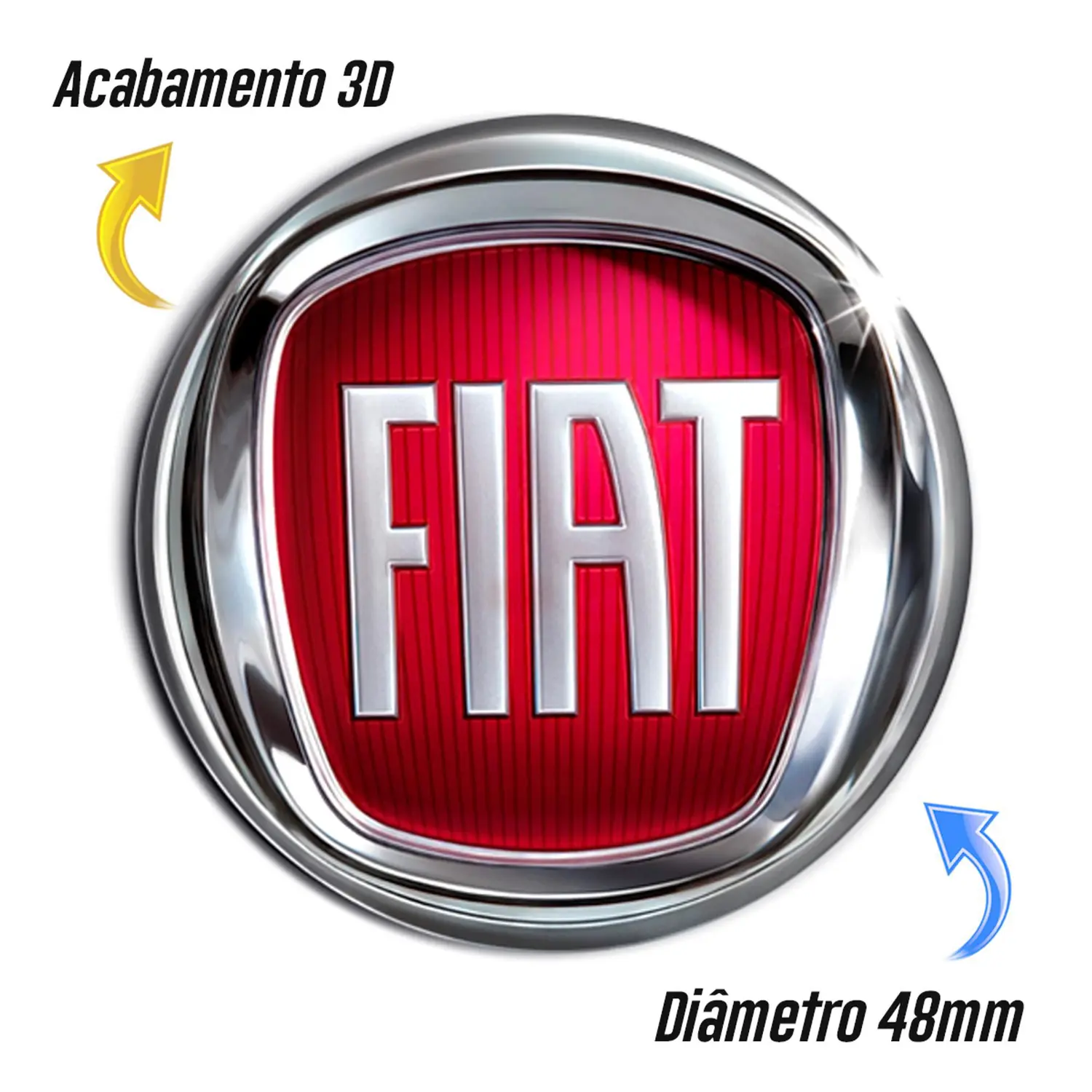 EMBLEMA CALOTA RESINADO FT VERMELHO 48MM - R146 R146  46825