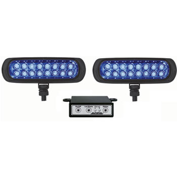 FAROL AUXILIAR 16 LEDS CP PT 3X1 RETANGUL.AZUL - AP949 AP949  49017